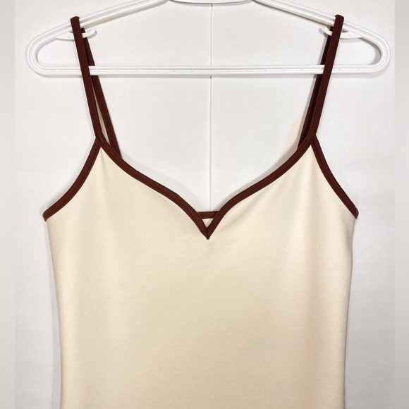 Abercrombie Women’s Notch-Neck Midi Dress Medium Off White - Picture 3 of 14